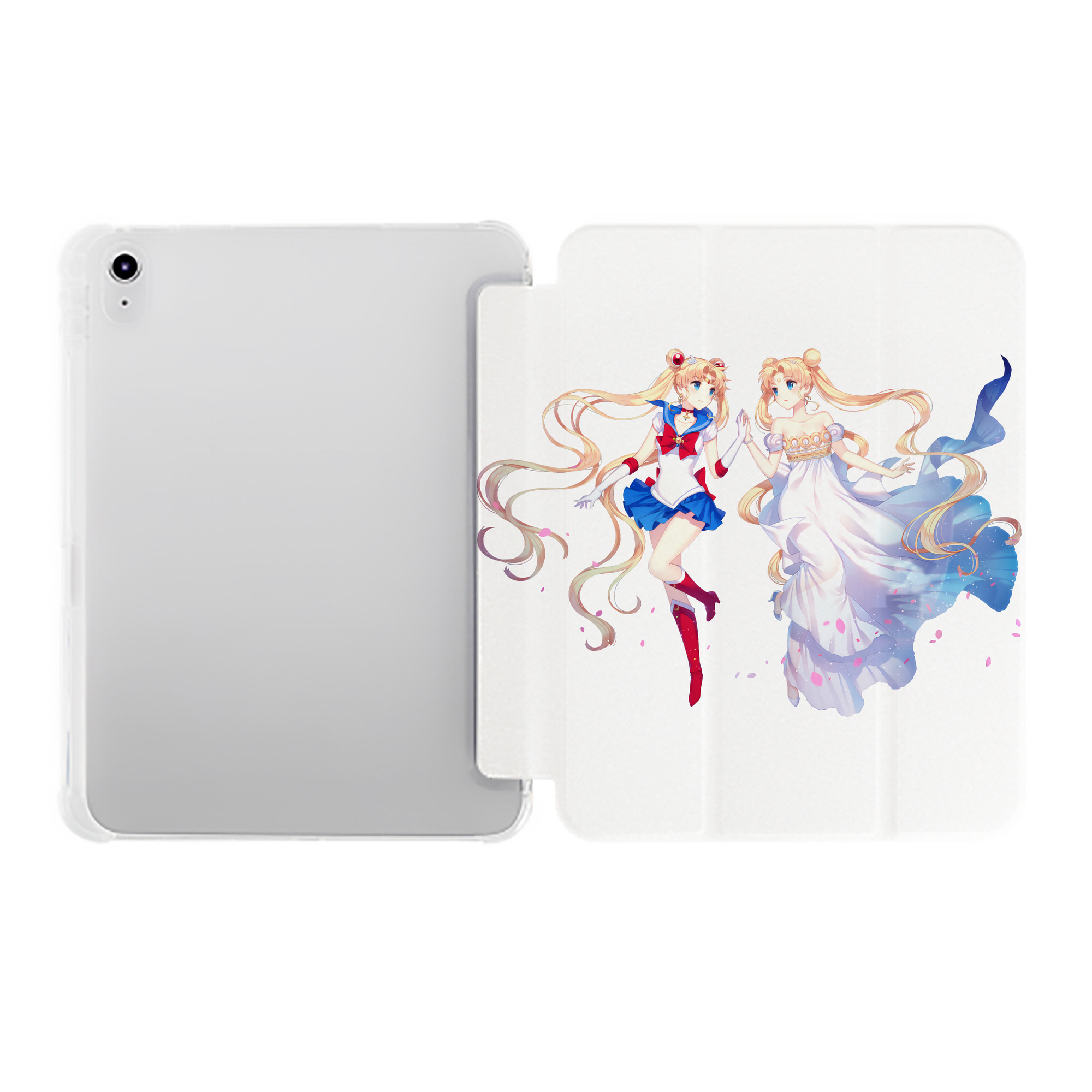 （画像用） 美少女戦士セーラームーン 月野 うさぎ つきの うさぎ Sailor Moon Tsukino Usagi IPad ケース ペン収納付き 三つ折りスタンド PUレザー×シリコン 対応機種9.5/10.5/10.9インチ